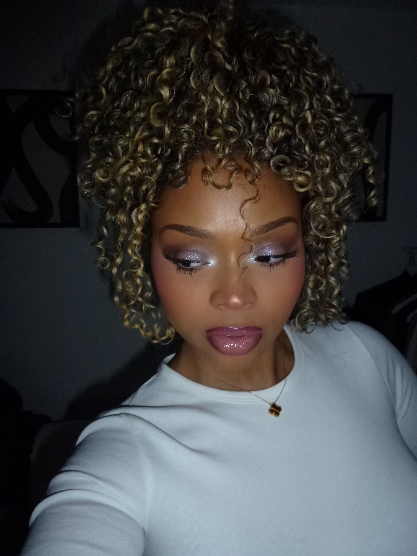 Highlight Blonde Burmese Curly U-Part Wig